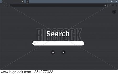 Flat Browser Window For Site Design. Web Internet Vector Illustration.