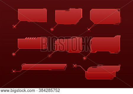 Hud Futuristic Style Callout Titles. Futuristic Callout Bar Labels. Vector Stock Illustration