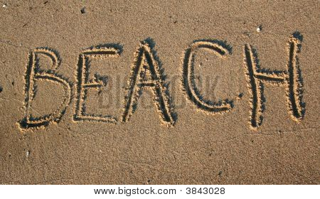 Beach Writting hiekka