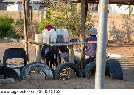 street vendors of chemicals in the roads of Gaborone Botswana