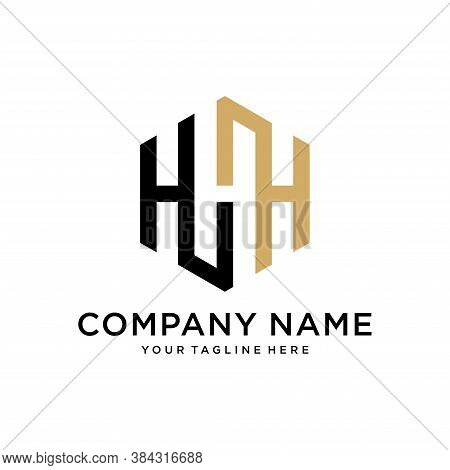 Initial Hhh, Hexagon Modern Abstract Element Icon Logo Design.