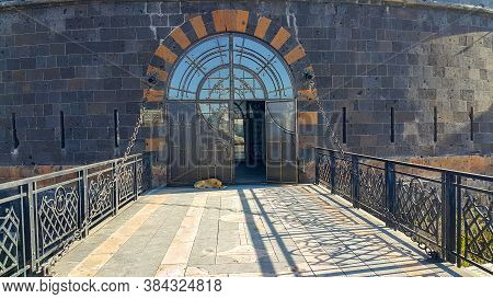 Gyumri, Shirak Province / Armenia - September 1, 2020. Sev Bird Or Black Fortress. Black Castle. An 