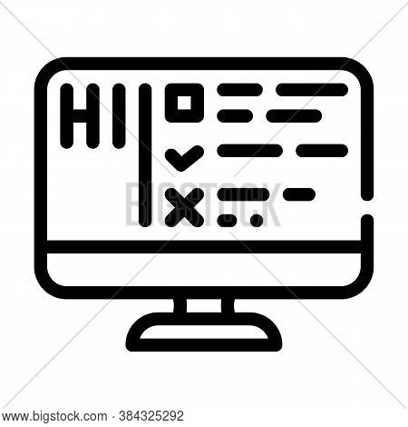 Turing Test Line Icon Vector Isolated Illustration