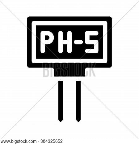 Ph Meter Measuring Equipment Glyph Icon Vector Illustration