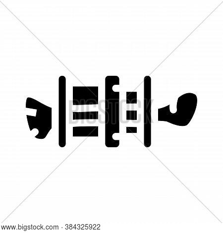 Ilizarov Apparatus Glyph Icon Vector Isolated Illustration