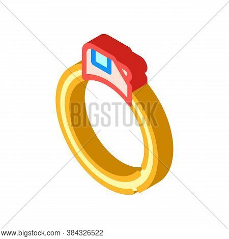 Circometer Measuring Equipment Isometric Icon Vector Illustration