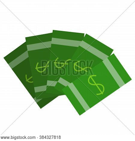Fan Of Green Notes Of Different Shades