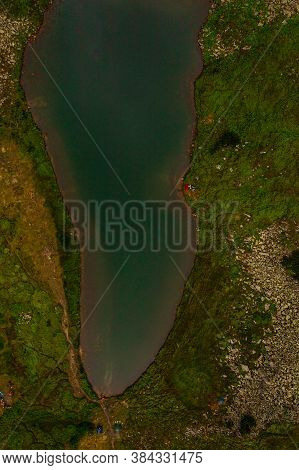 High Altitude Lake Of The Ukrainian Carpathians, Lake Brebeneskul, The Pearl Of The Carpathians, A C