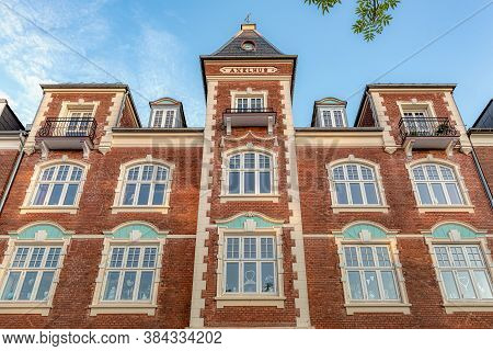 Axelhus Is A Big Brick-building At The Square In Fredericia, Denmark, June 8, 2020