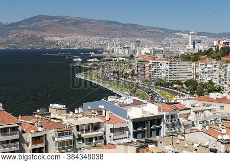Cityscape Of Izmir In Aegean Coast Of Turkey