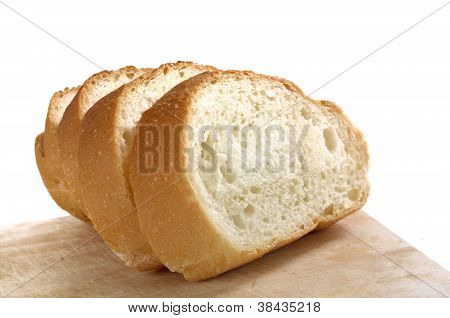 Brød på træ baggrund
