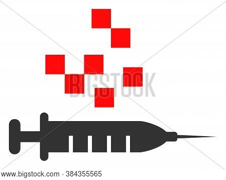 Vaccine Synthesis Icon On A White Background. Isolated Vaccine Synthesis Symbol With Flat Style.