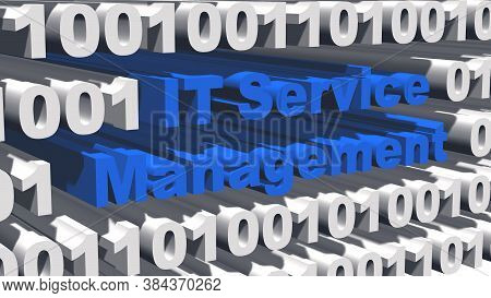 Itsm Information Technology Service Management Concept - Blue Lettering Integrated Into White Digits