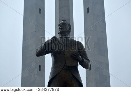 Quezon City, Ph - Oct 6 - Manuel Quezon Statue At Quezon Memorial Circle On October 6, 2018 In Quezo