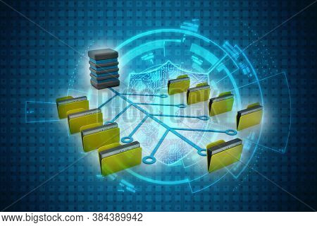 3d Illustration Of Data Sharing Concept Internet Communication