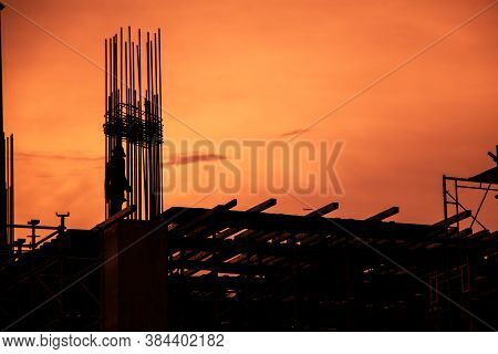 Construction Worker Working On A Construction Site,for Construction Teams To Work In Heavy Industry,