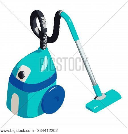 Vacuum Cleaner Icon. Isometric Of Vacuum Cleaner Vector Icon For Web Design Isolated On White Backgr