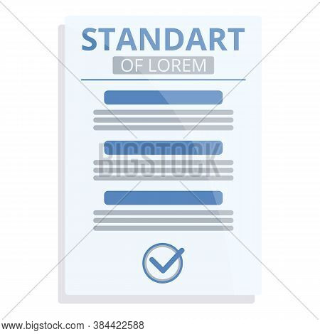 Guideline Standard Icon. Cartoon Of Guideline Standard Vector Icon For Web Design Isolated On White 