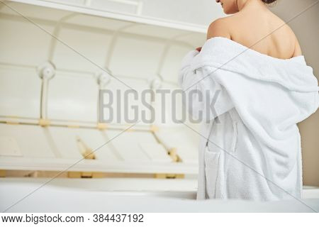 Waiting For Relaxing Procedures In Beauty Salon