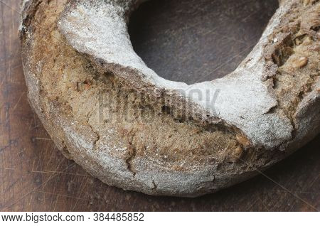 Bublik Traditional Russian Bread Close Up Shot