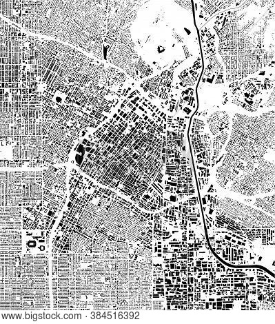 Map Of The City Of Los Angeles, Usa