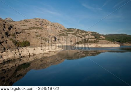 Reservoir of Vadiello in the Guatizalema river. Natural Park of the Mountains and Canyons of Guara. Huesca. Aragon. Spain.
