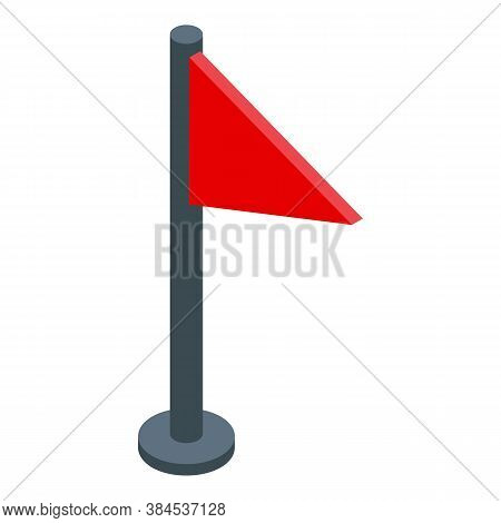 Hurling Red Flag Icon. Isometric Of Hurling Red Flag Vector Icon For Web Design Isolated On White Ba