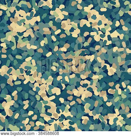 Flecktarn Camouflage Seamless Pattern Background. Vector Illustration.