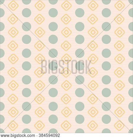Seamless Geometric Vector Pattern. Abstract Background. Pink And Blue Geometric Ornamental Vector Pa