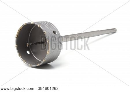 Metal Crown For Drilling Holes In Concrete With A Shank For A Hammer Drill