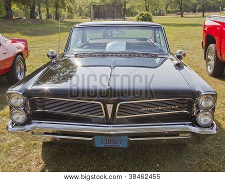1963 Sort Pontiac Bonneville Front visning