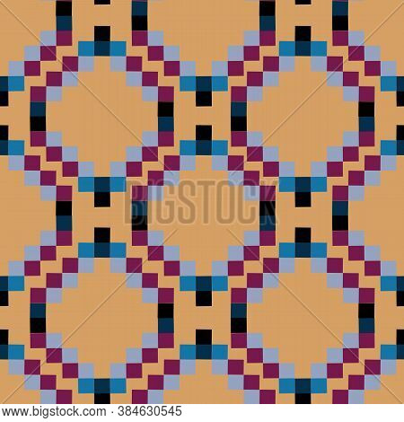 Classic Shape Seamless Pattern Caramel Background Print