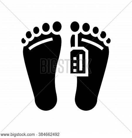 Dead Human In Morgue Glyph Icon Vector. Dead Human In Morgue Sign. Isolated Contour Symbol Black Ill
