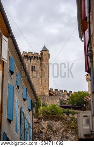 Foix, France :  2020 09 Sept, : Streets Of The Village Foix In The South Of France, Europe