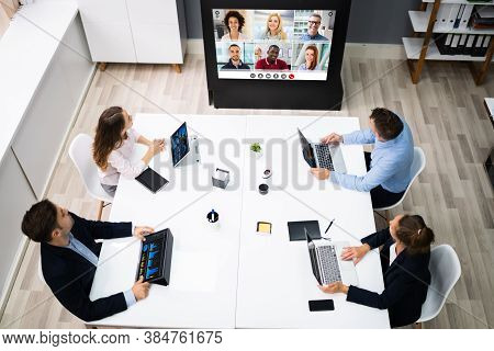 Online Video Conference Social Distancing Webinar Business Meeting