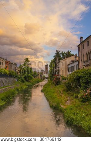 Wonderful Magic Sunset In Padua City, Italy