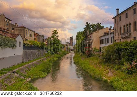 Wonderful Magic Sunset In Padua City, Italy