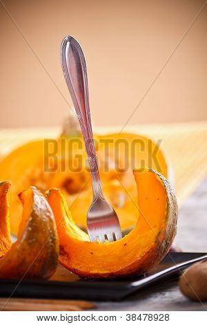 Kürbis Scheiben