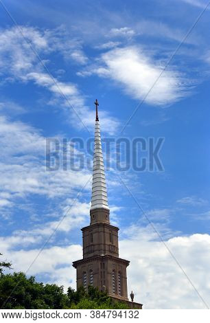 Extra Tall Steeple On Second Presbyterian Church