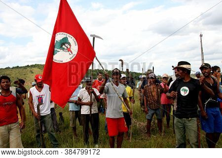 Porto Seguro, Bahia / Brazil - December 26, 2007: Members Of The Landless Movement - Mst - Are Seen 