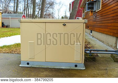 Residential Standby Generator Installed At A Building