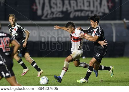 Rio, Brazil - September 10, 2020: German Cano E Edson Player In Match Between Vasco 1 And 2 Atletico
