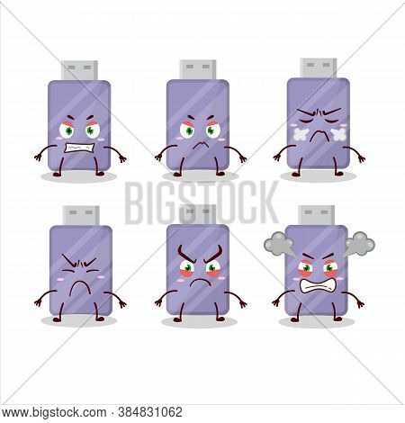 Flashdisk Cartoon Character With Various Angry Expressions