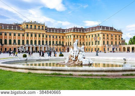 Schonbrunn Palace And Gardens, Vienna, Austria - April 2018