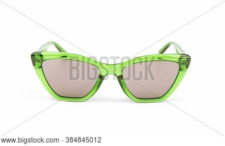 Stylish Black Sunglasses Isolated On White Background