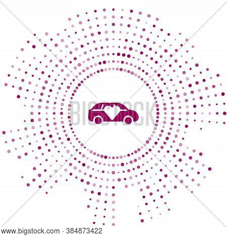 Purple Luxury Limousine Car Icon Isolated On White Background. For World Premiere Celebrities And Gu