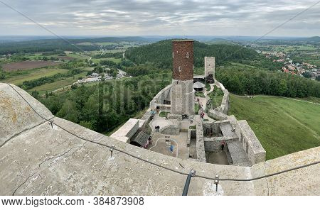 Checiny, Poland - September 06: View From The Tower Of The Castle In Checinach.