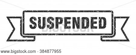 Suspended Grunge Vintage Retro Band. Suspended Ribbon