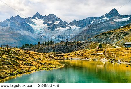 Leisee Lake Near Zermatt In Swiss Alps