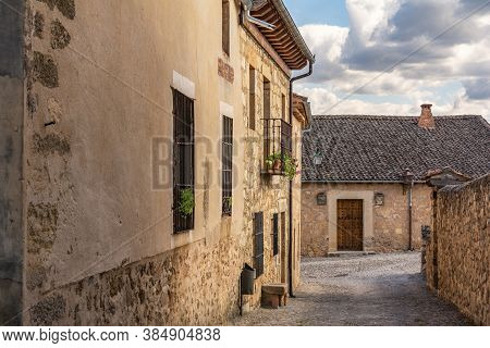Streets Of The Medieval Town Of Pedraza In The Province Of Segovia (spain)